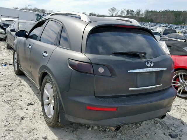 JNRAS08W14X201684 - 2004 INFINITI FX35 BLACK photo 3