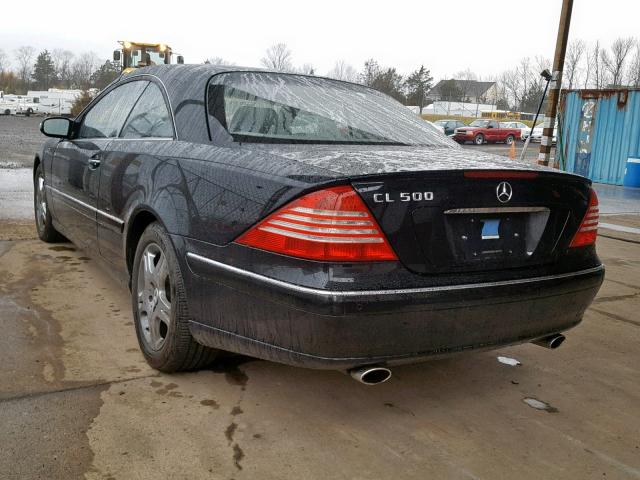 WDBPJ75J93A035364 - 2003 MERCEDES-BENZ CL 500 BLACK photo 3