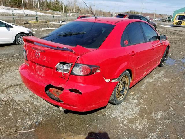 1YVHP84D665M18854 - 2006 MAZDA 6 S RED photo 4