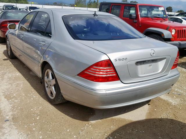 WDBNG75J24A428050 - 2004 MERCEDES-BENZ S 500 SILVER photo 3