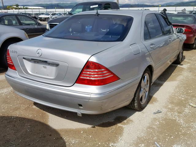 WDBNG75J24A428050 - 2004 MERCEDES-BENZ S 500 SILVER photo 4