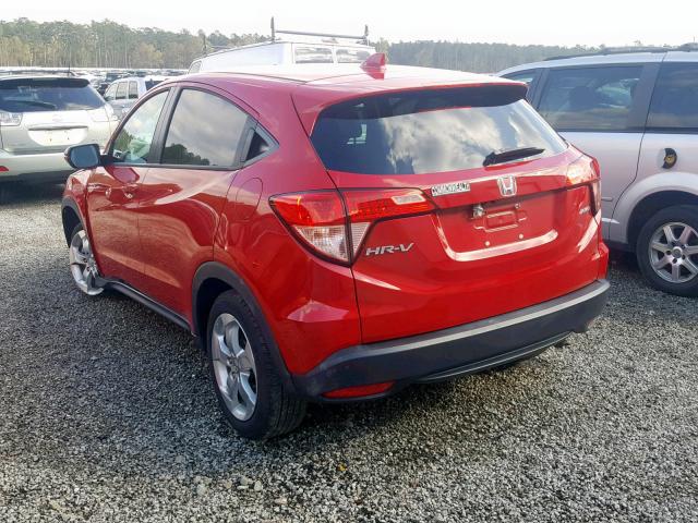 3CZRU6H59GM724768 - 2016 HONDA HR-V EX RED photo 3