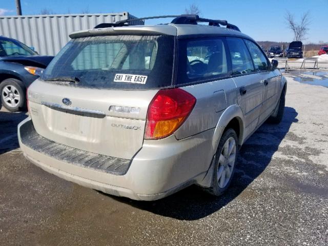 4S4BP61C777343546 - 2007 SUBARU LEGACY OUT GREEN photo 4