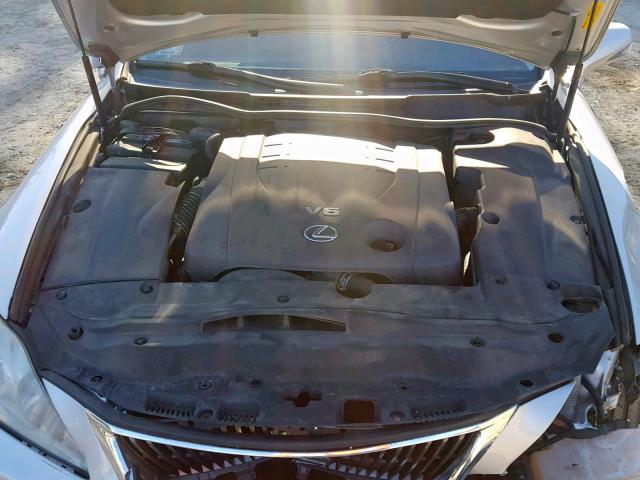 JTHCF5C29A5043602 - 2010 LEXUS IS 250 SILVER photo 7