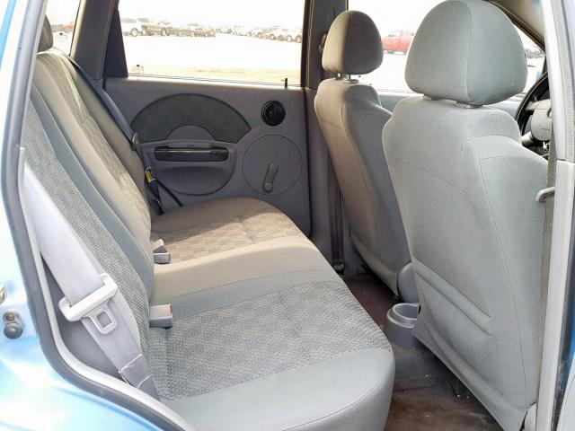 KL1TD62655B388514 - 2005 CHEVROLET AVEO BASE Көк фото 6