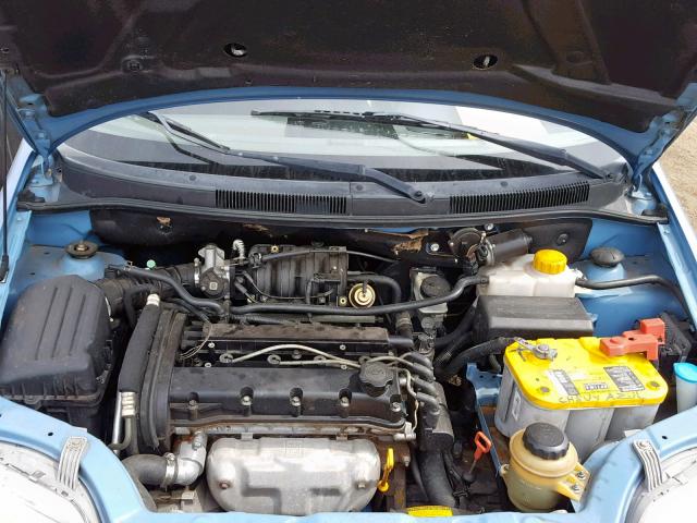 KL1TD62655B388514 - 2005 CHEVROLET AVEO BASE Көк фото 7