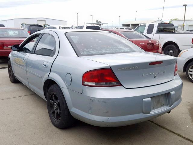 1C3EL46R22N335054 - 2002 CHRYSLER SEBRING LX BLUE photo 3