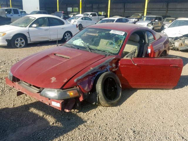 1FAFP42X03F352090 - 2003 FORD MUSTANG GT BURGUNDY photo 2