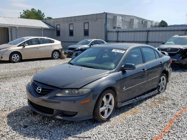 1YVHP84D145N50949 - 2004 MAZDA 6 S BLACK photo 2