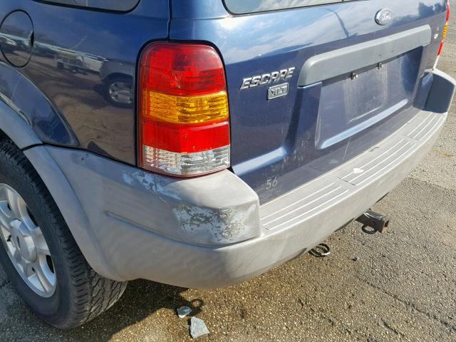 1FMYU04132KD51269 - 2002 FORD ESCAPE XLT BLUE photo 10