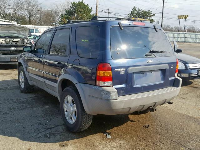 1FMYU04132KD51269 - 2002 FORD ESCAPE XLT BLUE photo 3