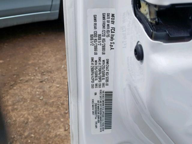 ZFBERFBT8G6B27744 - 2016 RAM PROMASTER 白色 照片 10