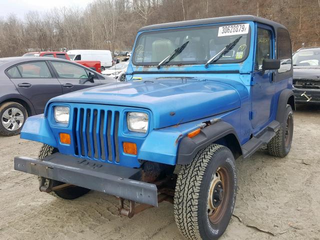 1J4FY19P6PP243445 - 1993 JEEP WRANGLER / BLUE photo 2