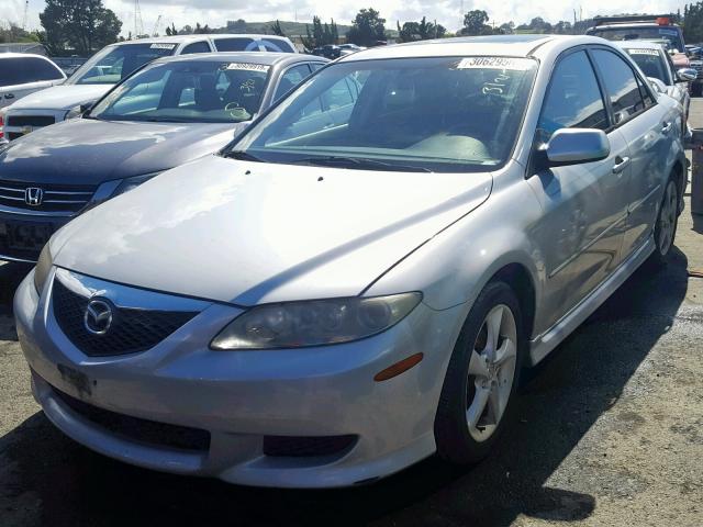 1YVFP80D135M44593 - 2003 MAZDA 6 S SILVER photo 2