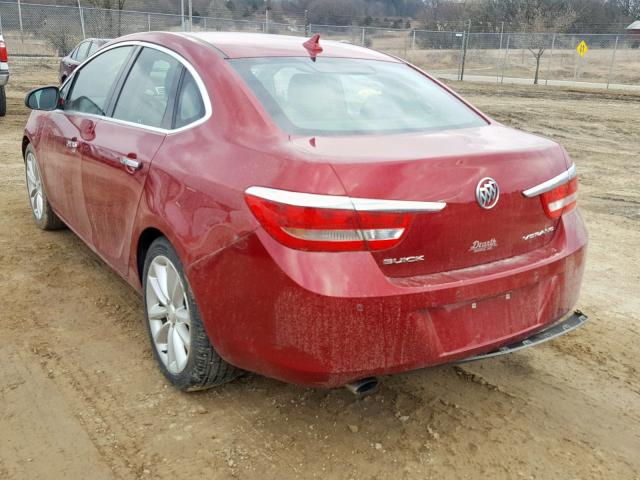 1G4PS5SKXC4173733 - 2012 BUICK VERANO RED photo 3