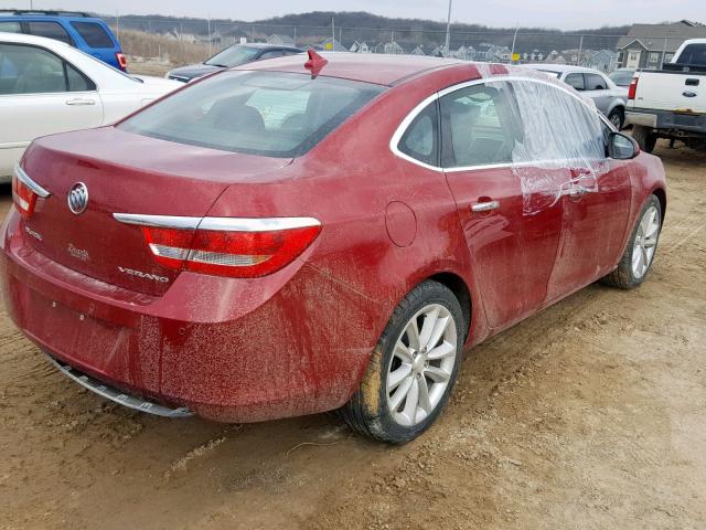 1G4PS5SKXC4173733 - 2012 BUICK VERANO RED photo 4