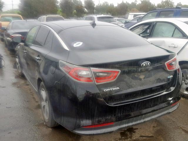 KNAGM4AD6E5065292 - 2014 KIA OPTIMA HYB BLACK photo 3