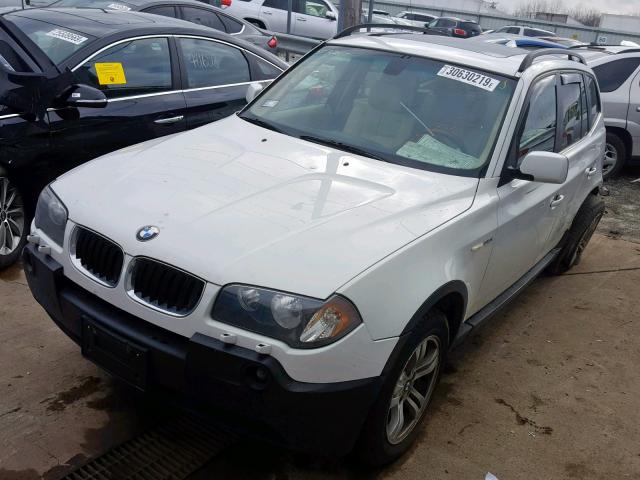 WBXPA93405WD21643 - 2005 BMW X3 3.0I WHITE photo 2