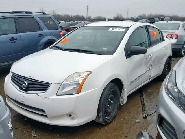 3N1AB6AP2AL725796 - 2010 NISSAN SENTRA 2.0 WHITE photo 2