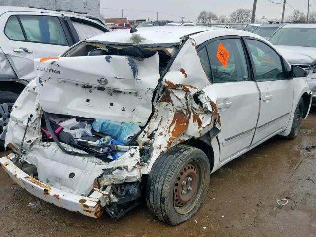 3N1AB6AP2AL725796 - 2010 NISSAN SENTRA 2.0 WHITE photo 4