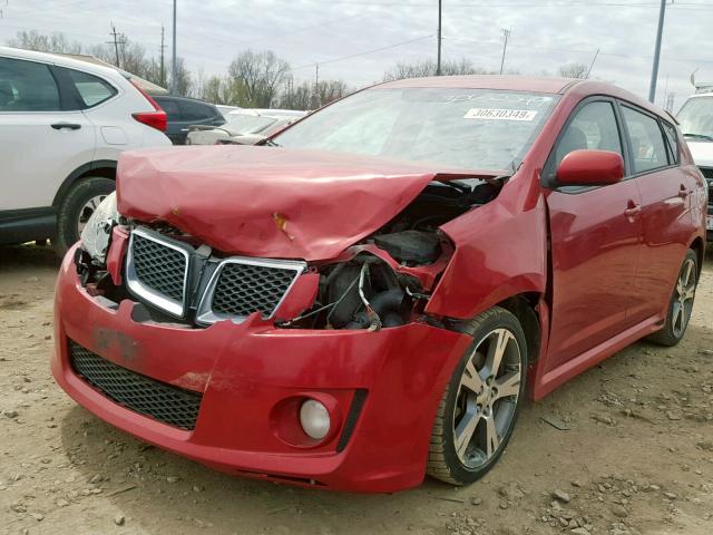 5Y2SR67069Z447125 - 2009 PONTIAC VIBE GT RED photo 2