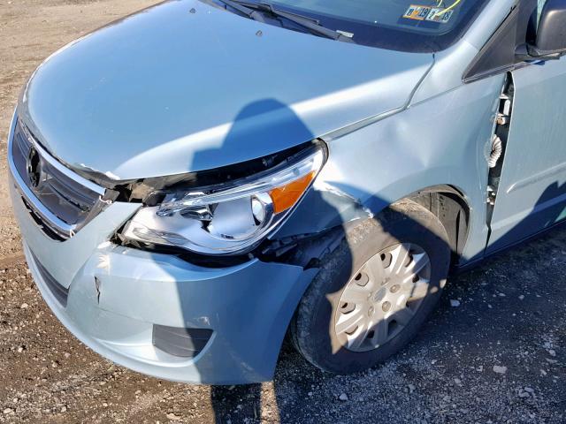 2V4RW4D15AR250735 - 2010 VOLKSWAGEN ROUTAN S TEAL photo 9