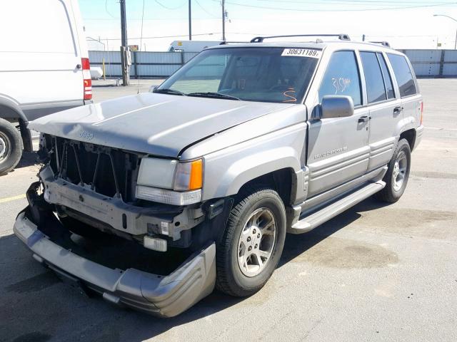 1J4GZ78Y0WC176992 - 1998 JEEP GRAND CHER GRAY photo 2