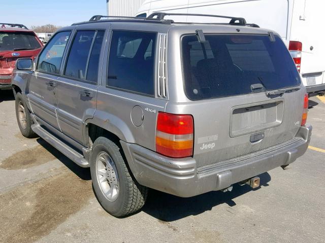 1J4GZ78Y0WC176992 - 1998 JEEP GRAND CHER GRAY photo 3