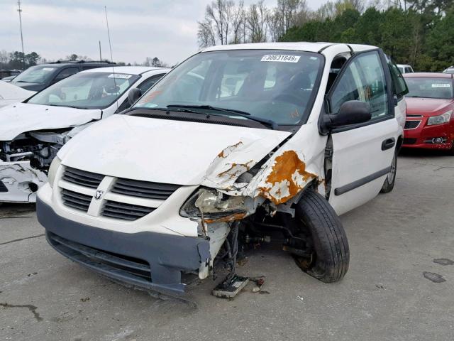 1D4GP25E37B228375 - 2007 DODGE CARAVAN SE WHITE photo 2