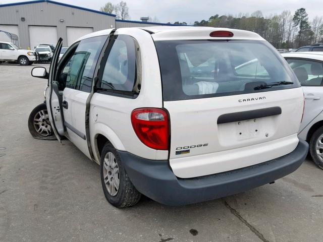 1D4GP25E37B228375 - 2007 DODGE CARAVAN SE WHITE photo 3