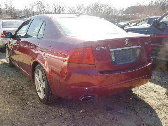 19UUA66296A036476 - 2006 ACURA 3.2TL RED photo 3