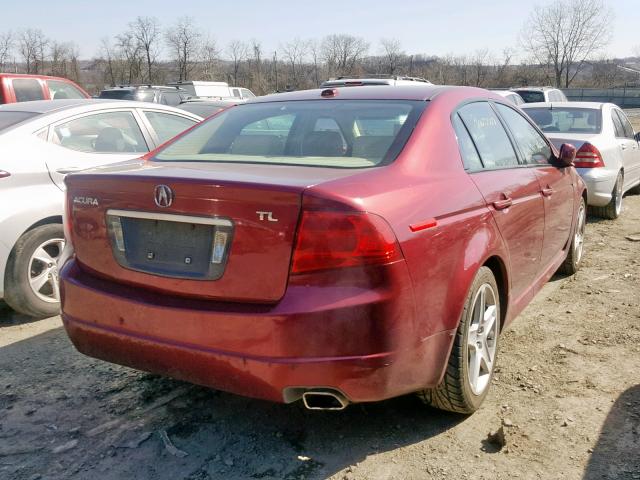 19UUA66296A036476 - 2006 ACURA 3.2TL RED photo 4