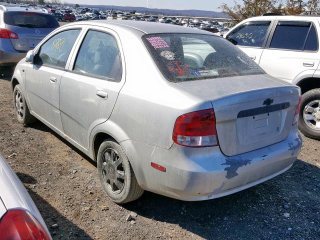 KL1TJ52614B167378 - 2004 CHEVROLET AVEO LS SILVER photo 3