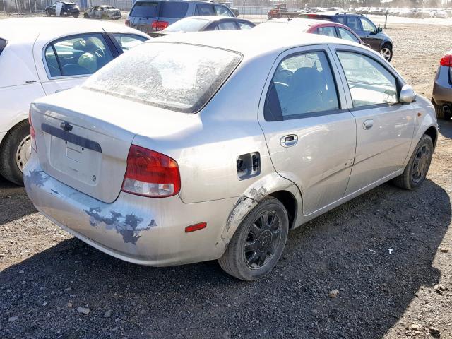 KL1TJ52614B167378 - 2004 CHEVROLET AVEO LS SILVER photo 4