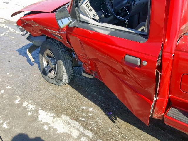 1FTCR10U0VUC01098 - 1997 FORD RANGER RED photo 10