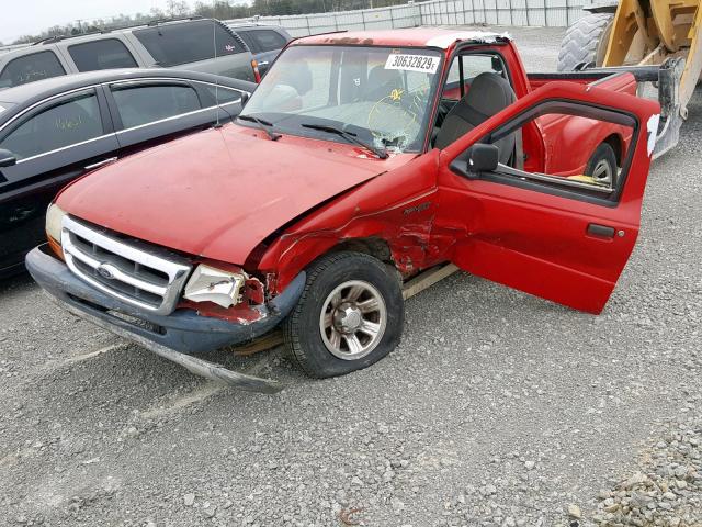 1FTCR10U0VUC01098 - 1997 FORD RANGER RED photo 2