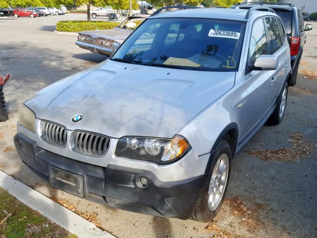 WBXPA73424WB28350 - 2004 BMW X3 2.5I SILVER photo 2