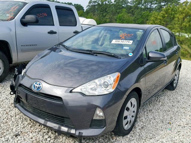 JTDKDTB38D1058640 - 2013 TOYOTA PRIUS C GRAY photo 2