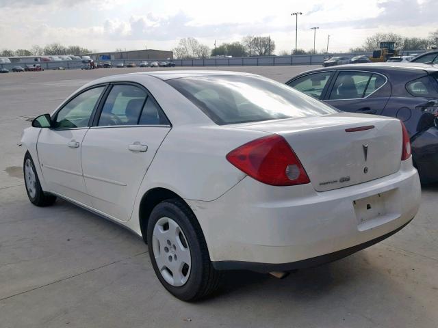 1G2ZF58B874108205 - 2007 PONTIAC G6 VALUE L WHITE photo 3