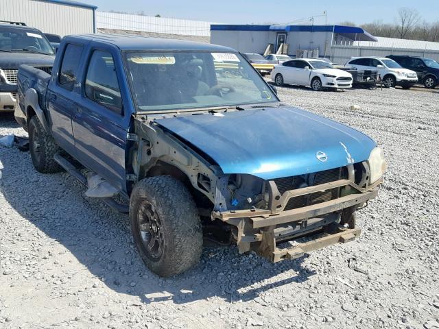 1N6ED27T22C350895 - 2002 NISSAN FRONTIER C BLUE photo 1