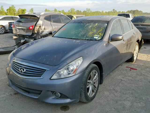 JN1CV6AR4DM761744 - 2013 INFINITI G37 GRAY photo 2