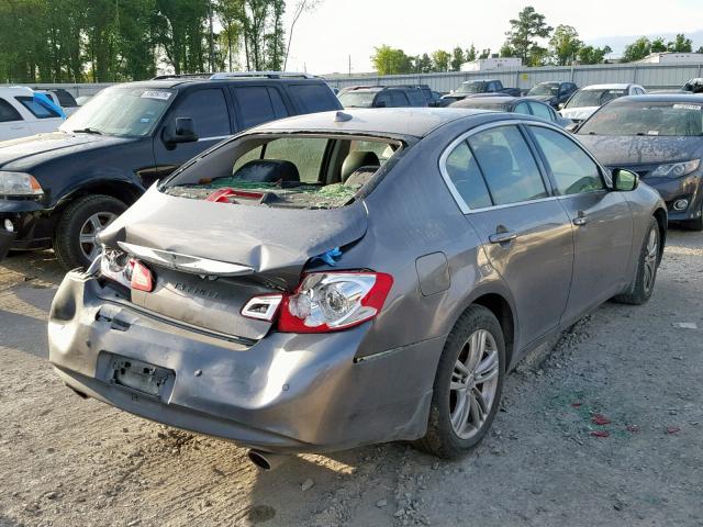 JN1CV6AR4DM761744 - 2013 INFINITI G37 GRAY photo 4