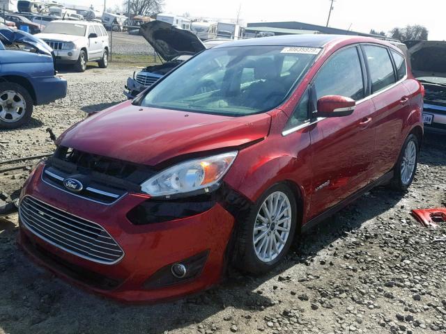 1FADP5BU4GL108971 - 2016 FORD C-MAX SEL MAROON photo 2