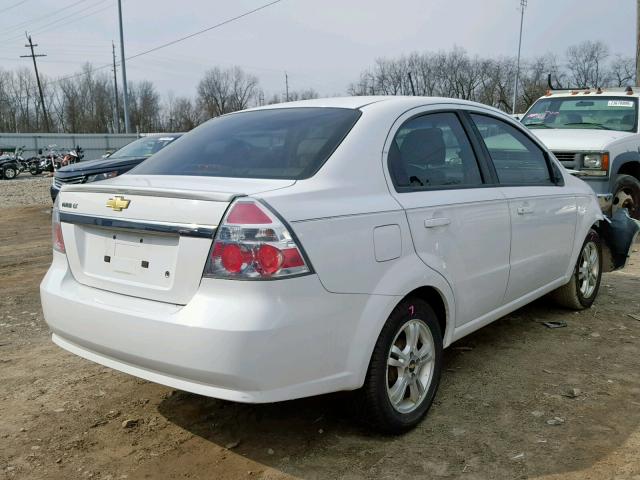 KL1TD5DE2BB193383 - 2011 CHEVROLET AVEO LS WHITE photo 4