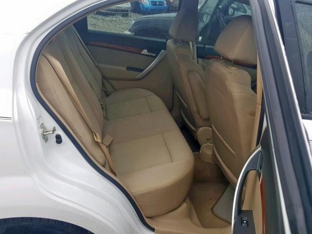 KL1TD5DE2BB193383 - 2011 CHEVROLET AVEO LS WHITE photo 6