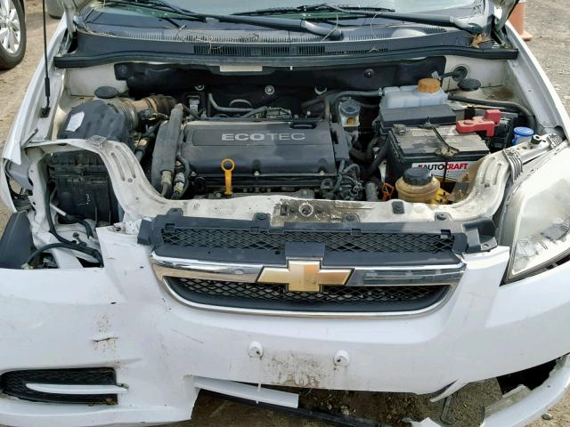 KL1TD5DE2BB193383 - 2011 CHEVROLET AVEO LS WHITE photo 7