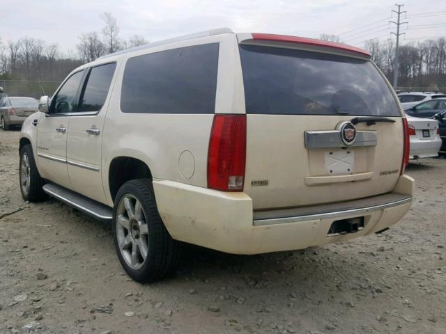 1GYFK26249R268402 - 2009 CADILLAC ESCALADE E WHITE photo 3