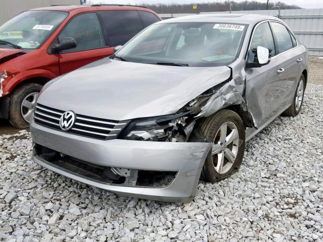 1VWBP7A39DC146758 - 2013 VOLKSWAGEN PASSAT SE SILVER photo 2