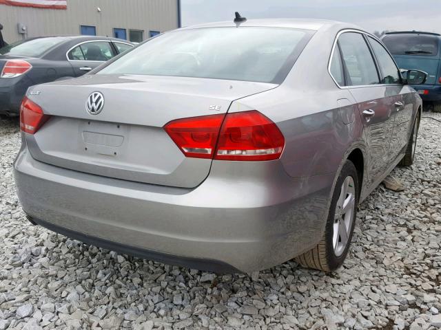 1VWBP7A39DC146758 - 2013 VOLKSWAGEN PASSAT SE SILVER photo 4