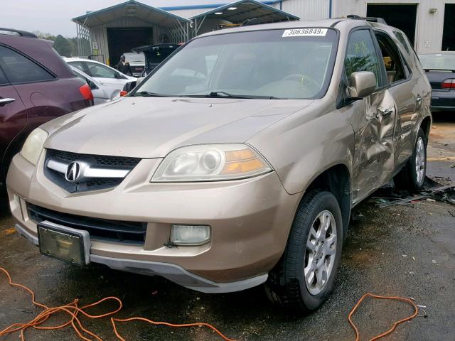 2HNYD18984H552499 - 2004 ACURA MDX TOURIN GOLD photo 2